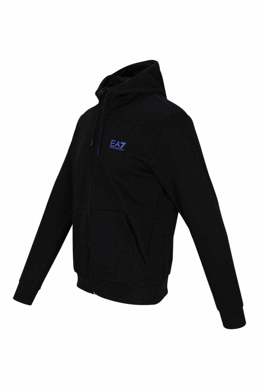 Sweat zippé noir avec capuche et minilogue "lux identity" - 8057767624941 échelle 1