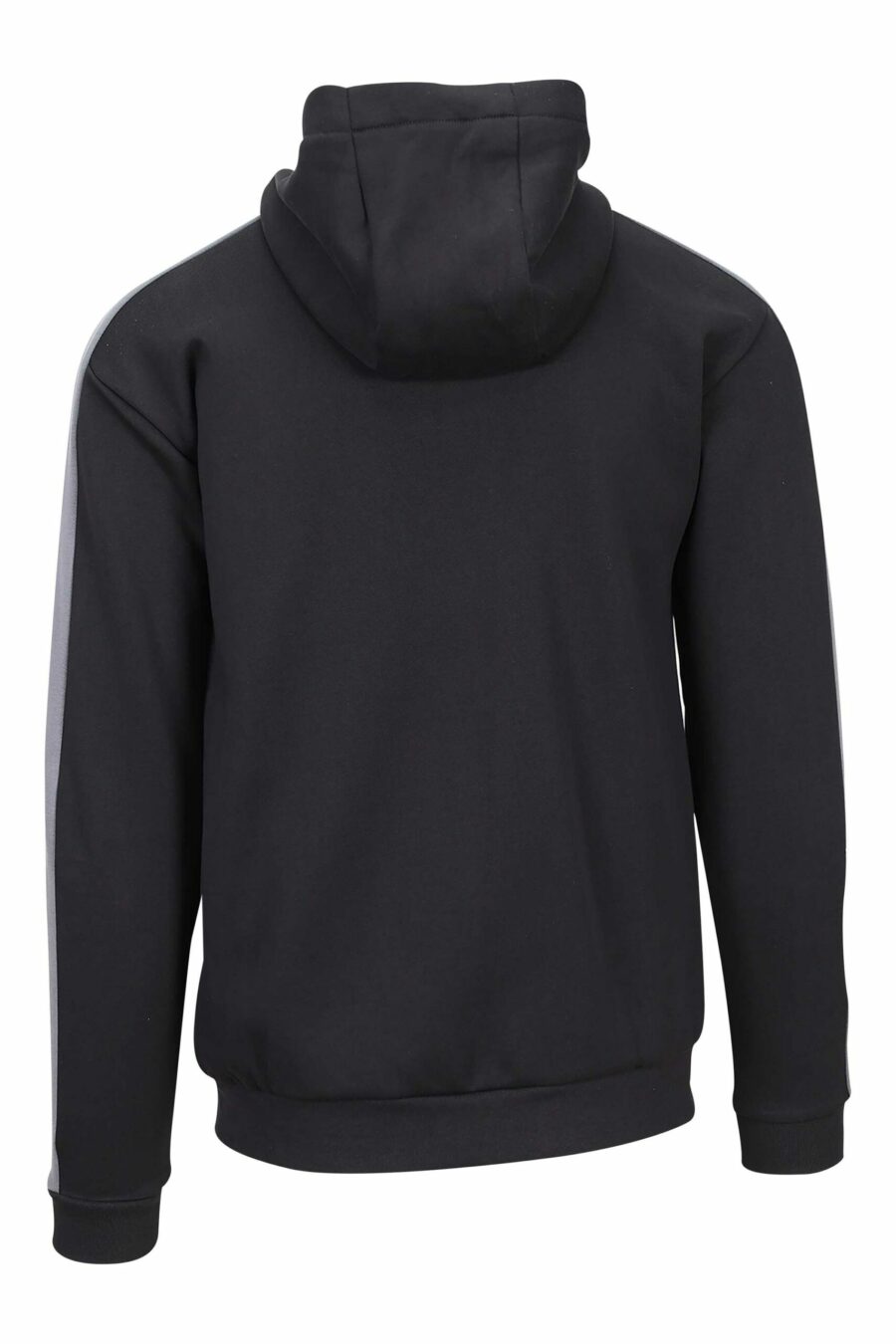 Schwarzes Kapuzensweatshirt mit grauen Linien und Minilog "lux identity" - 8057767628062 2 skaliert