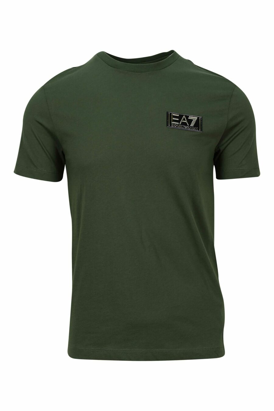 Camiseta verde oscuro con minilogo etiqueta "lux identity" dorado - 8057767634544 scaled