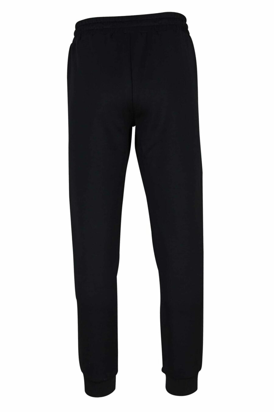 Pantalón de chándal negro con lineas blancas y logo en metal "lux identity" - 8057767646189 2 scaled