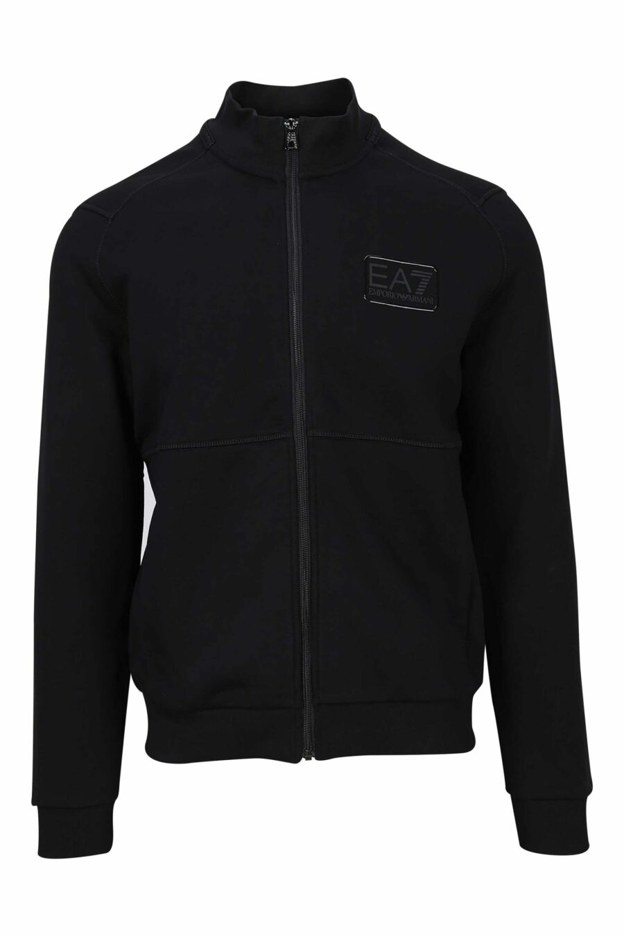Schwarzes Sweatshirt mit Reißverschluss und Logo-Label "lux identity" - 8057767682804 skaliert