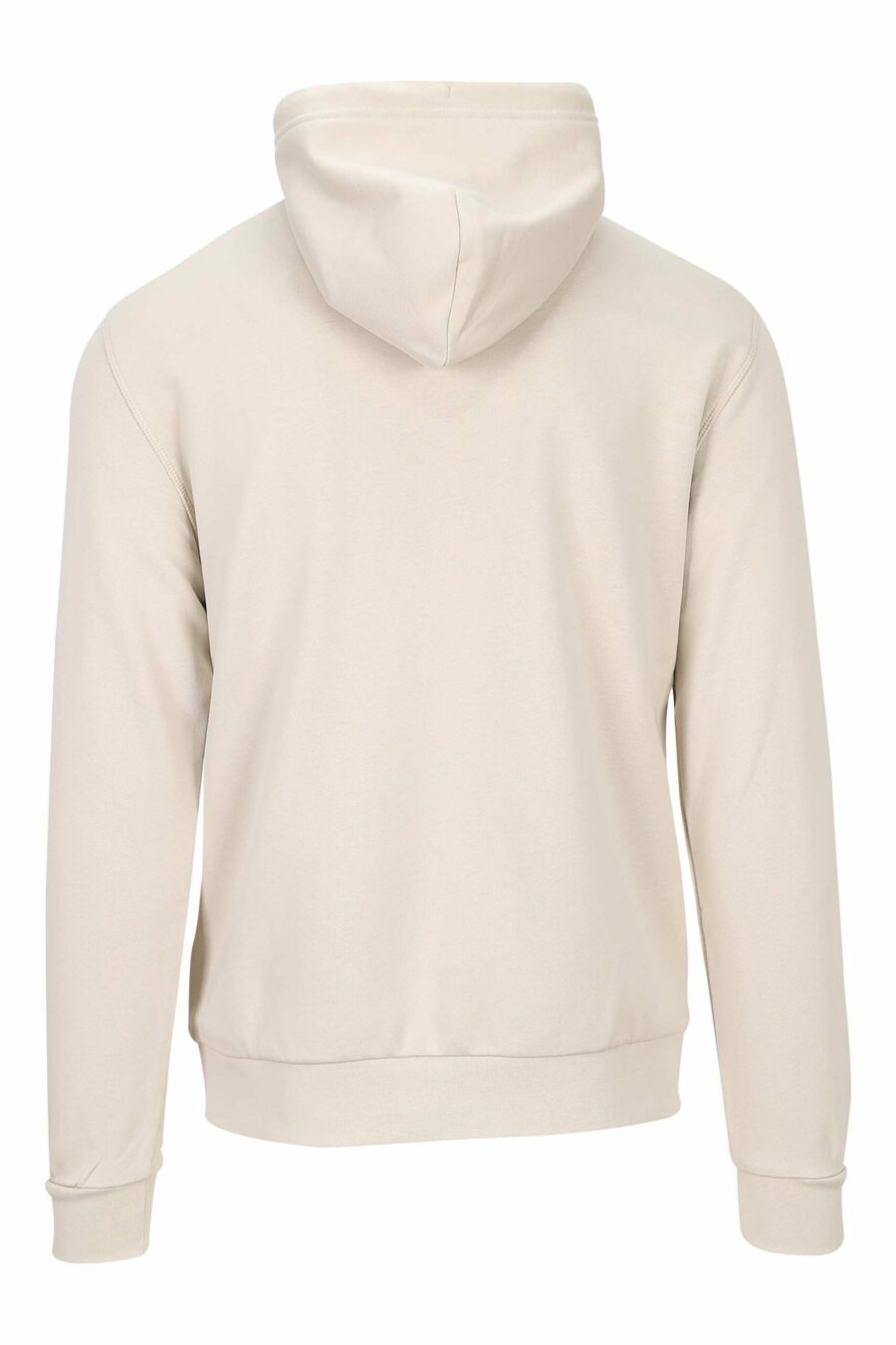 Beige hooded sweatshirt with minilogo centred label "lux identity" - 8057767684006 1 scaled