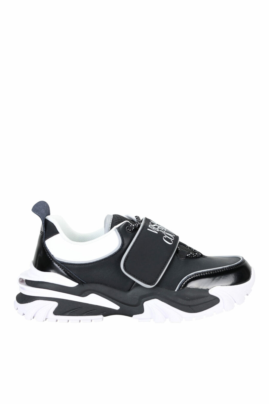 Black trainers with white mix and velcro logo - 808052019490008 scaled