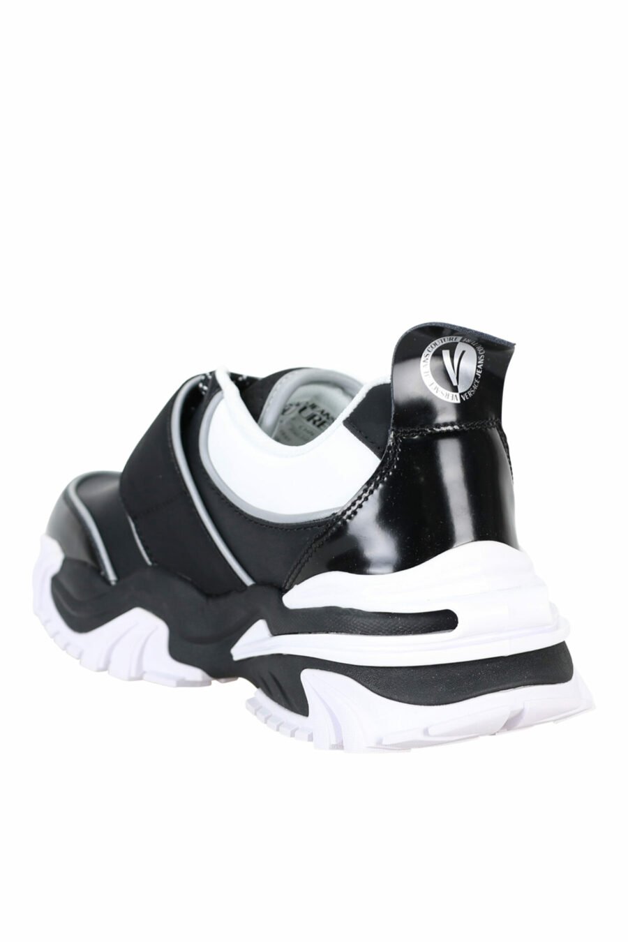 Black trainers with white mix and velcro logo - 808052019490008 3 scaled