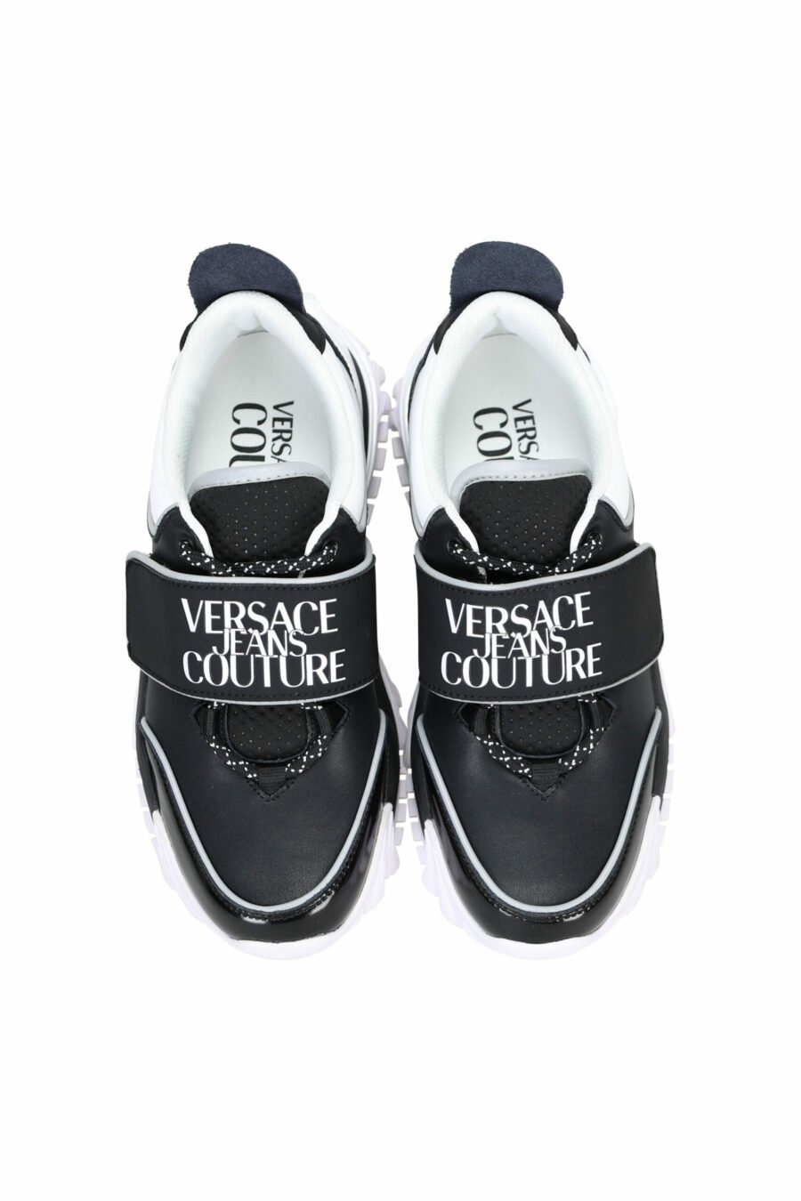 Zapatillas negras con blanco mix y logo en velcro - 808052019490008 4 scaled