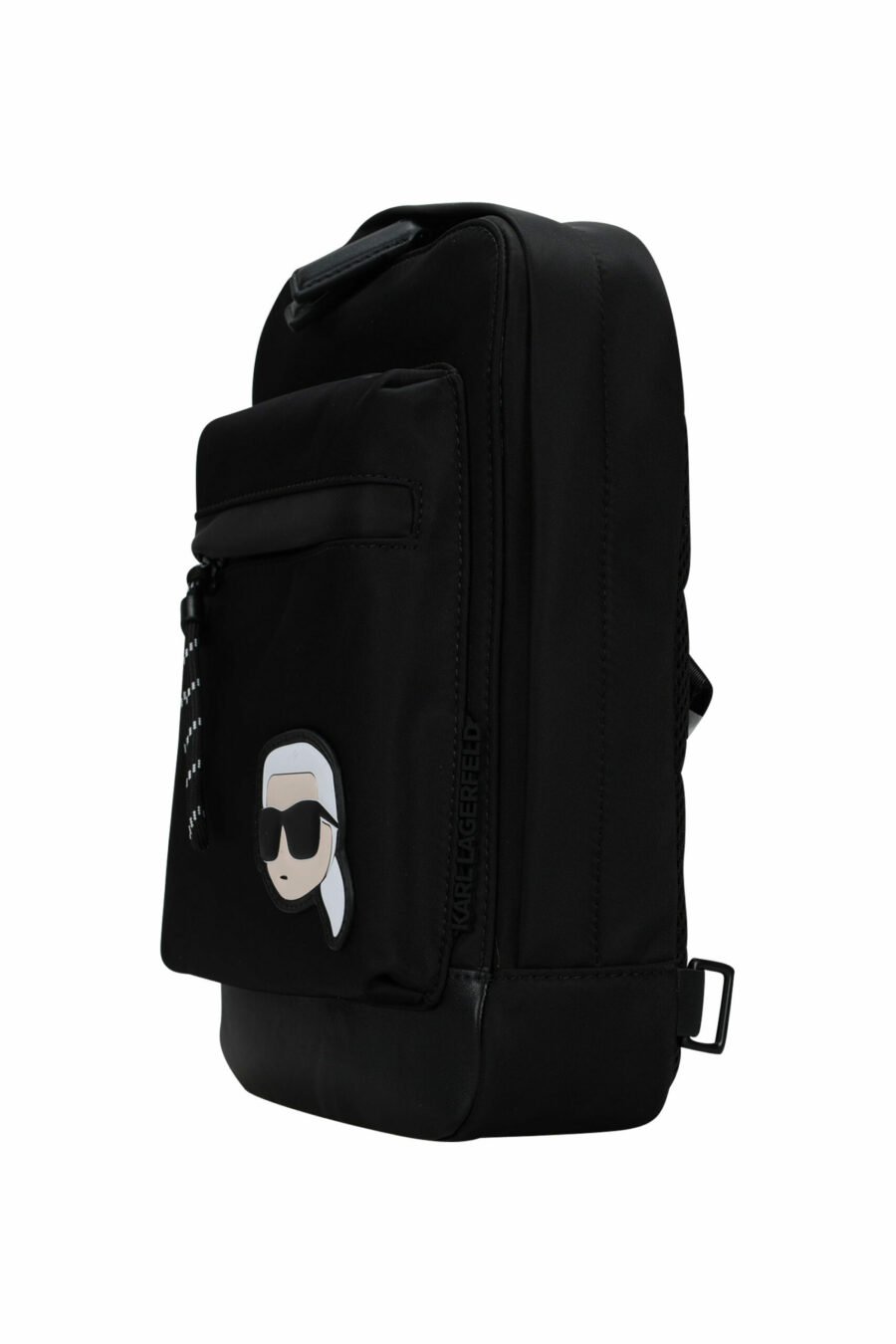 Schwarze Crossbody-Tasche mit Mini-Logo "kar" - 8720744411048 1 skaliert