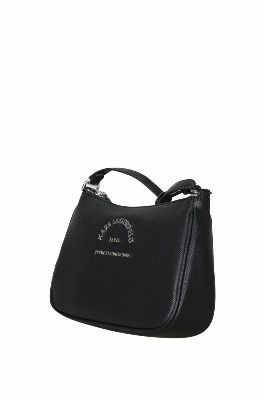 Black shoulder bag with mini-logo "rue st guillaume" - 8720744417132 1 scaled