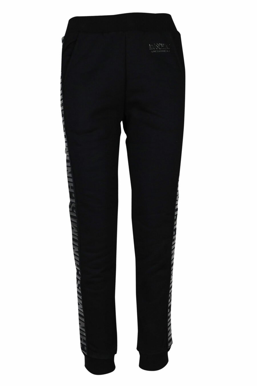 Tracksuit bottoms black with monochrome ribbon logo on sides - 889316614978 scaled