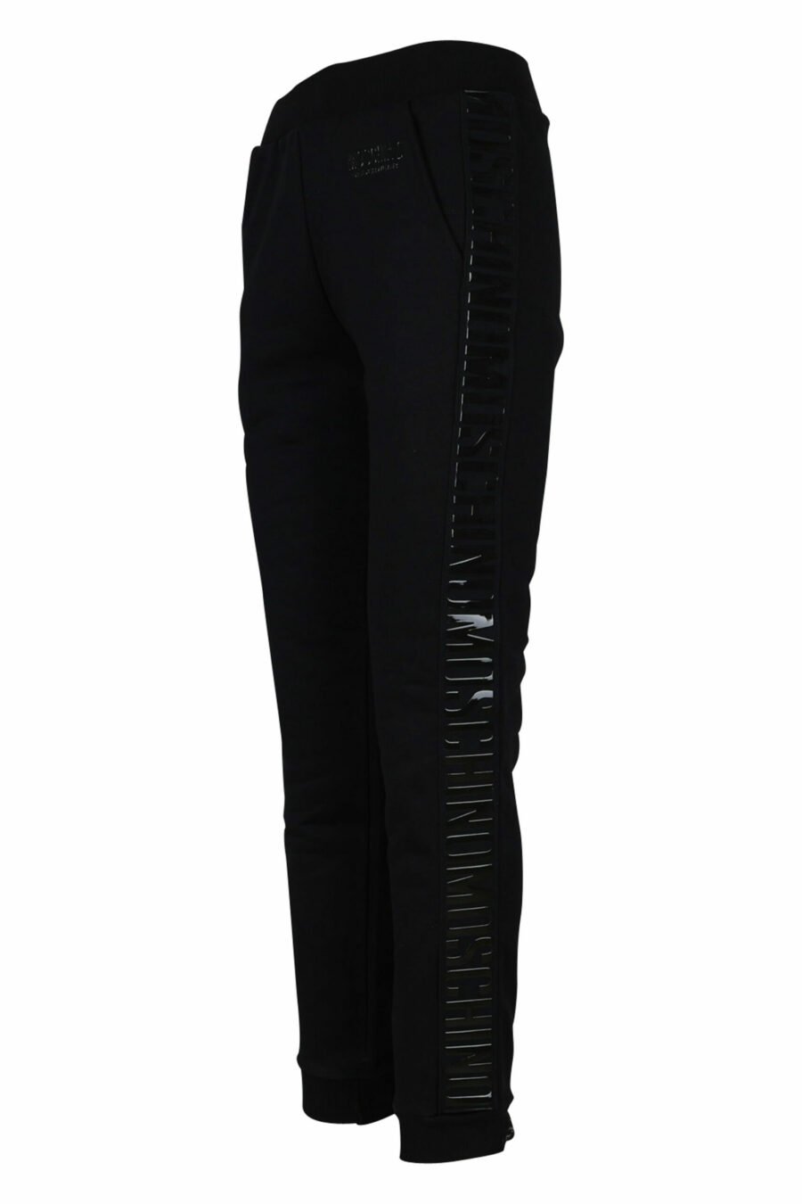 Tracksuit bottoms black with monochrome ribbon logo on sides - 889316614978 1 scaled