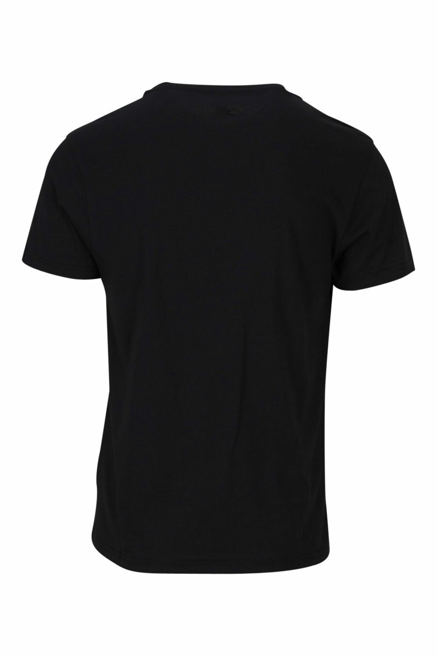 Black T-shirt with monochrome logo tape on shoulders - 889316992724 1 scaled
