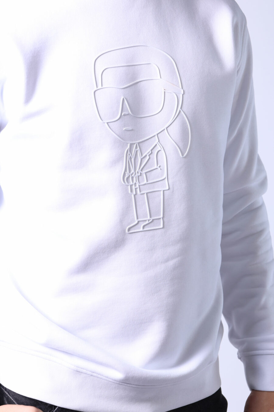 Weißes Sweatshirt mit einfarbigem Gummi Maxilogue - Untitled Catalog 05753
