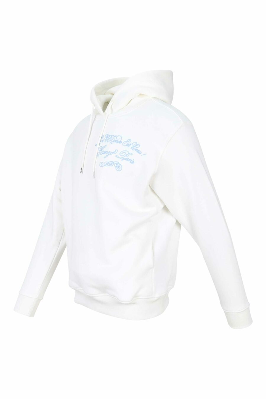 White hooded sweatshirt with mini logo "kenzo travel" - 3612230515765 1 1 scaled