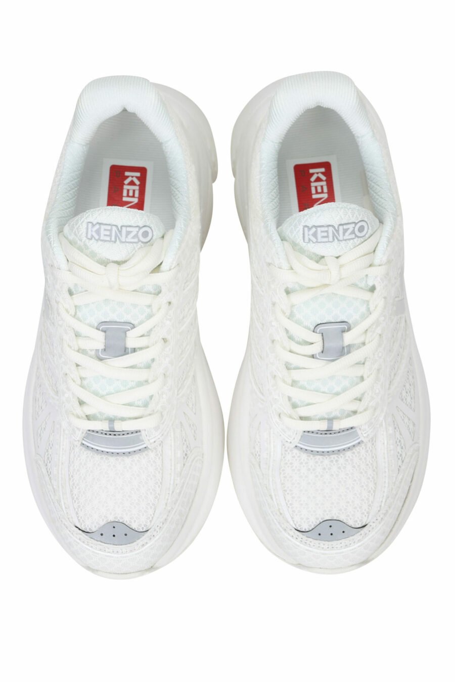 Zapatillas blancas "kenzo tech runner" con minilogo blanco - 3612230549739 4 scaled