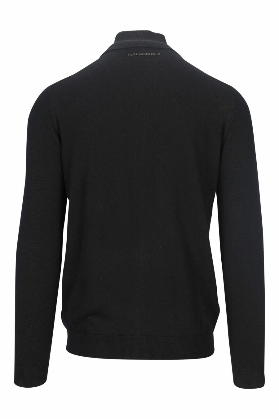 Schwarzes Sweatshirt mit Reißverschluss und monochromem Minilogo - 4062226635752 1 skaliert