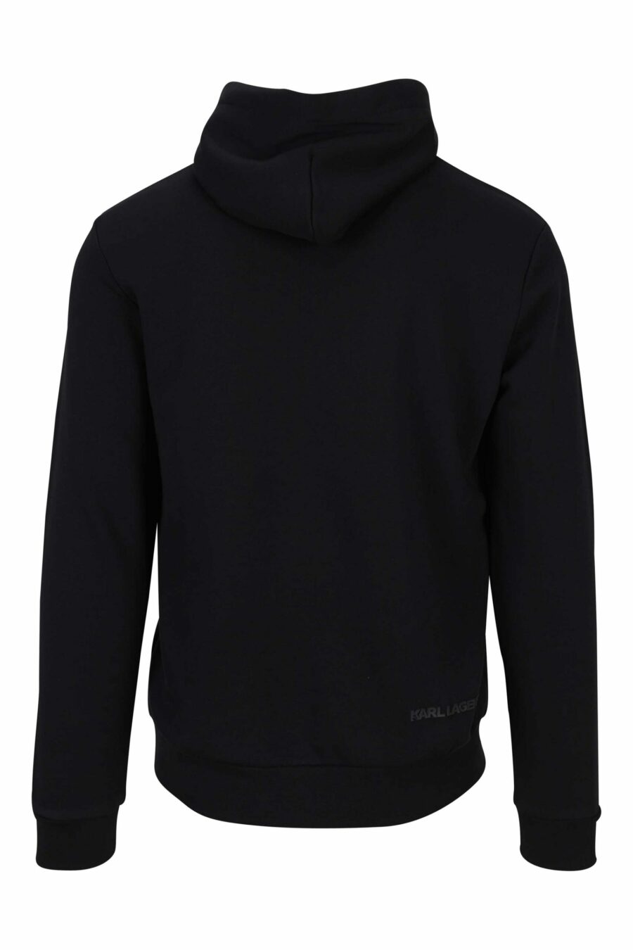 Black hooded sweatshirt with "rue st guillaume" logo in gold lettering - 4062226648967 1 1 scaled