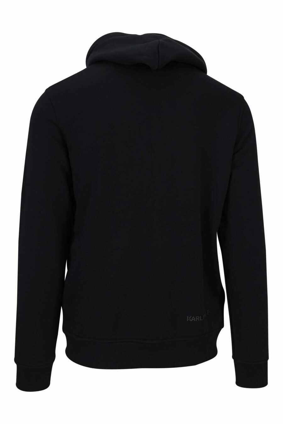 Black hooded sweatshirt with "rue st guillaume" logo in white lettering - 4062226649667 1 1 scaled