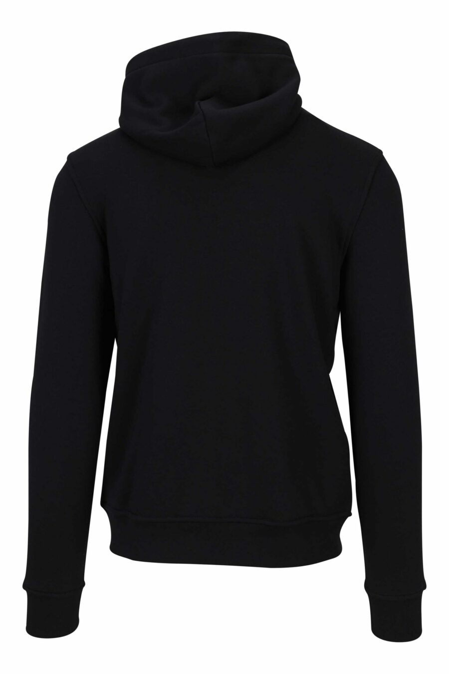 Black hooded sweatshirt with zips and rubber mini-logo - 4062226653459 1 1 scaled