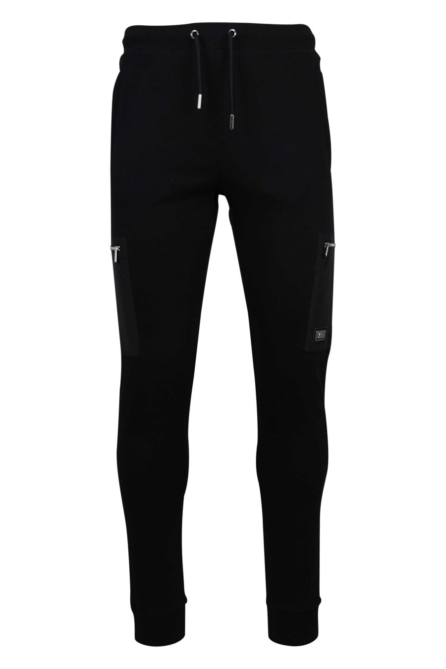 Karl Lagerfeld - Black tracksuit bottoms with zipped side pockets - BLS  Fashion