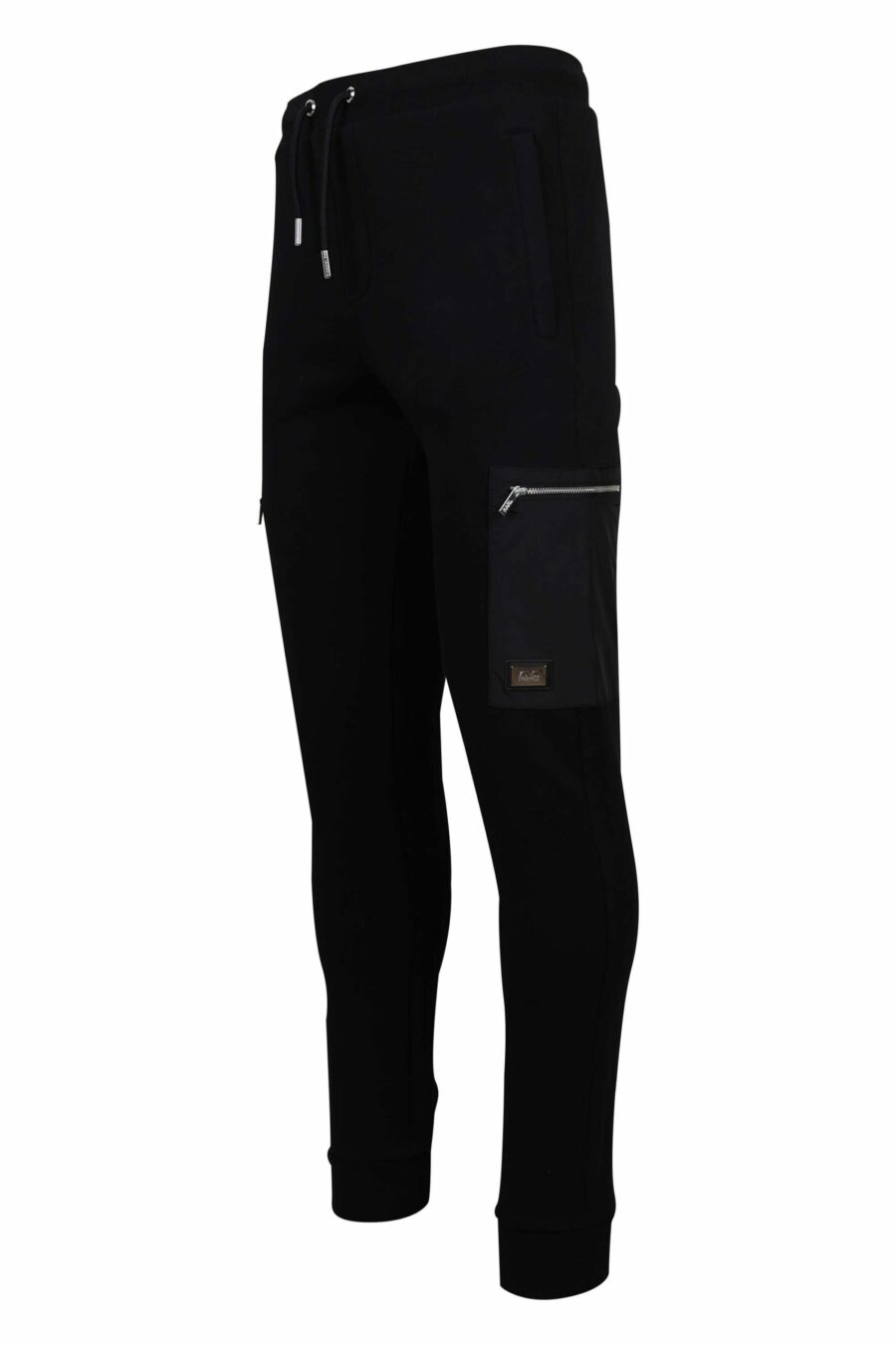 Pantalón de chándal negro con bolsillos laterales con cremallera - 4062226654265 1 1 scaled