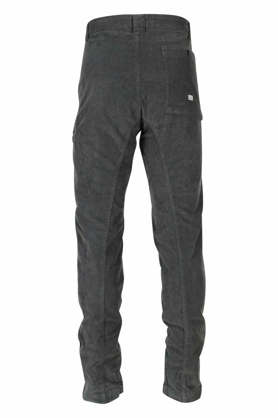 Grey corduroy trousers with side pocket and lens logo - 7620943650693 10 1 scaled