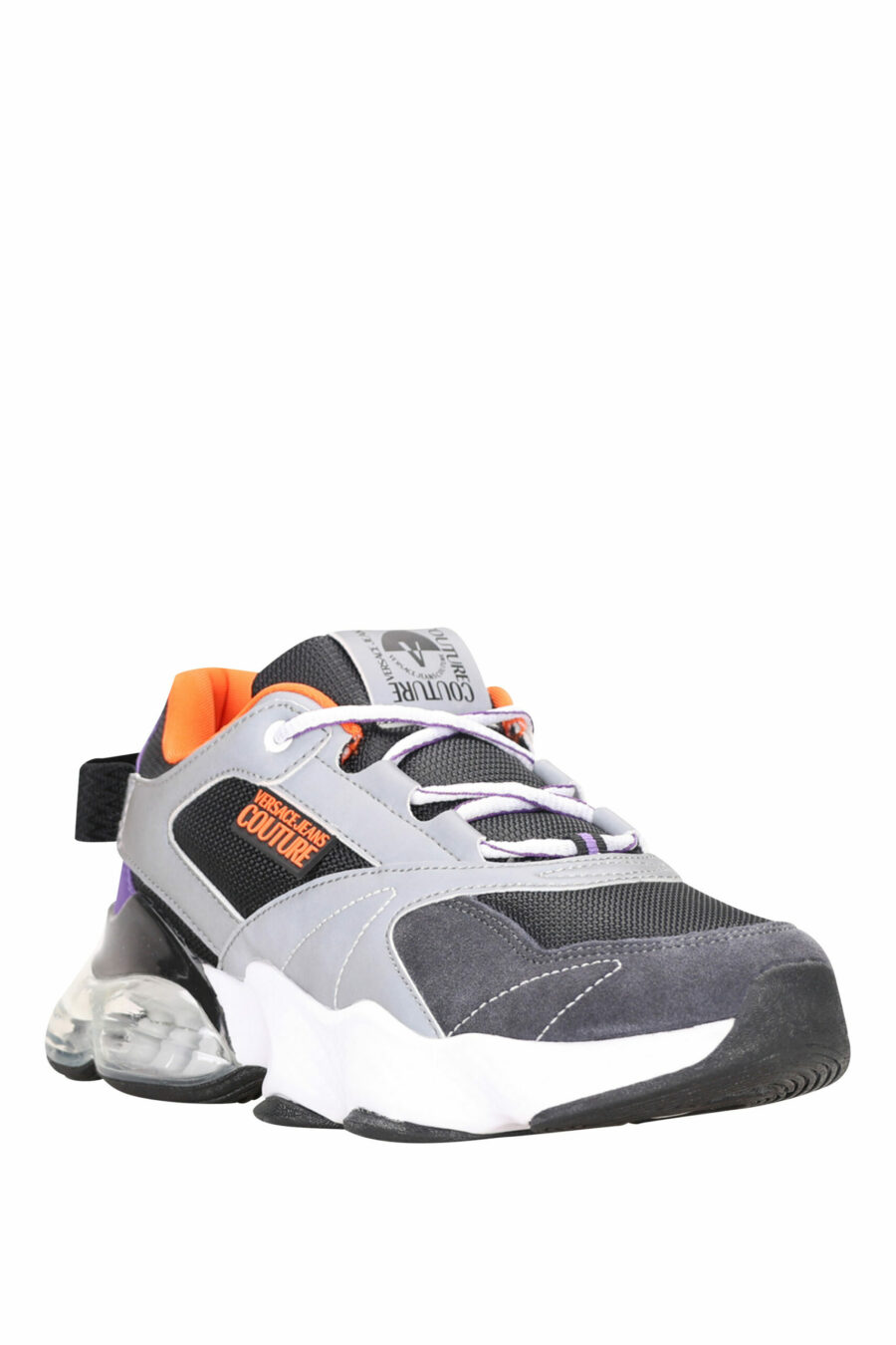 Schwarze Mix-Schuhe mit Schlauch und weißem Mini-Logo - 8052019485165 2 skaliert
