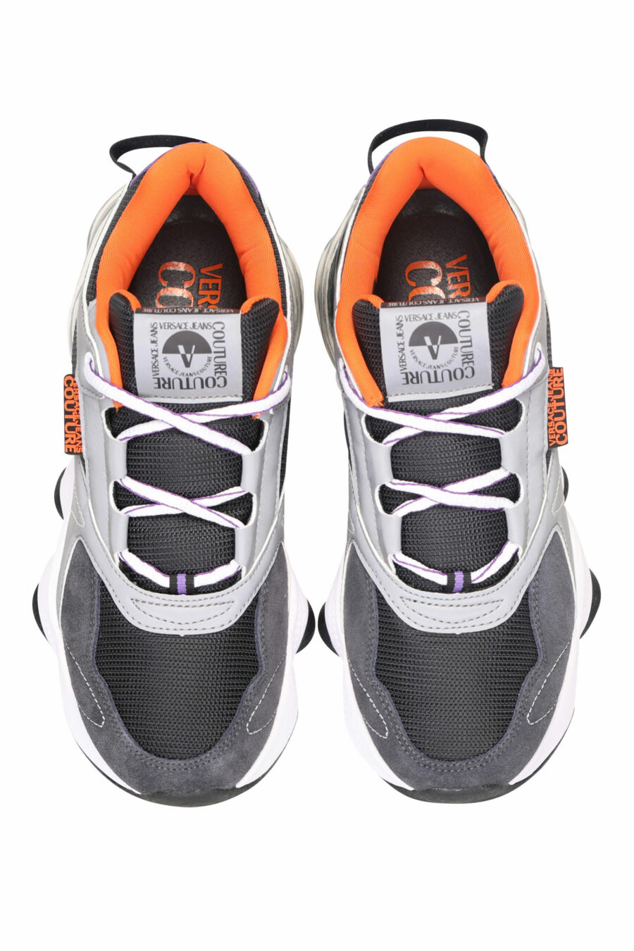 Sapatos mistos pretos com câmara de ar e mini-logotipo branco - 8052019485165 5 scaled