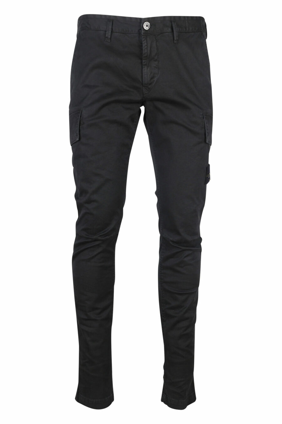 Pantalón negro "skinny" con logo lateral parche - 8052572762253 scaled