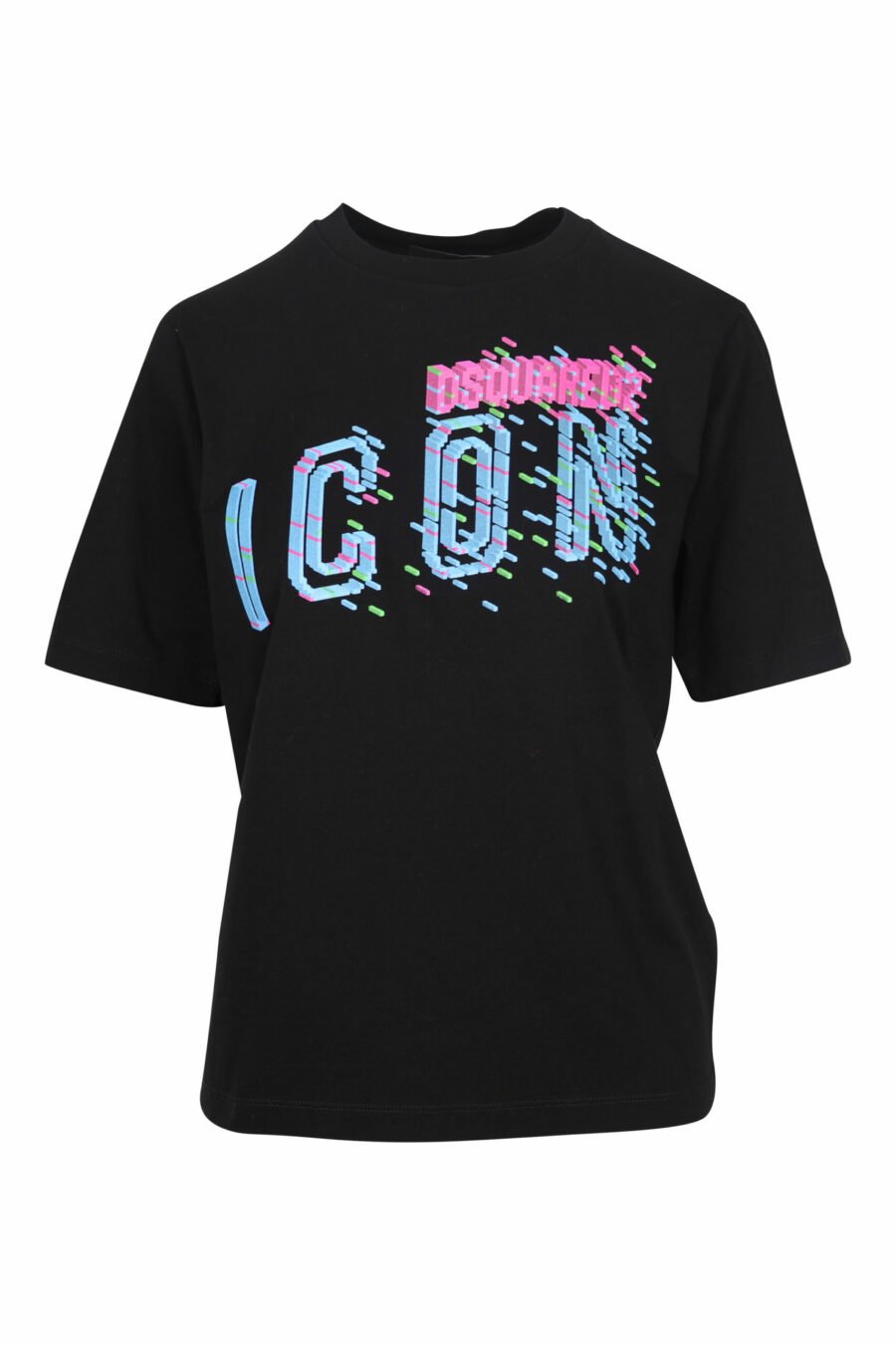 Black T-shirt with "icon pixeled" logo - 8054148006464 scaled