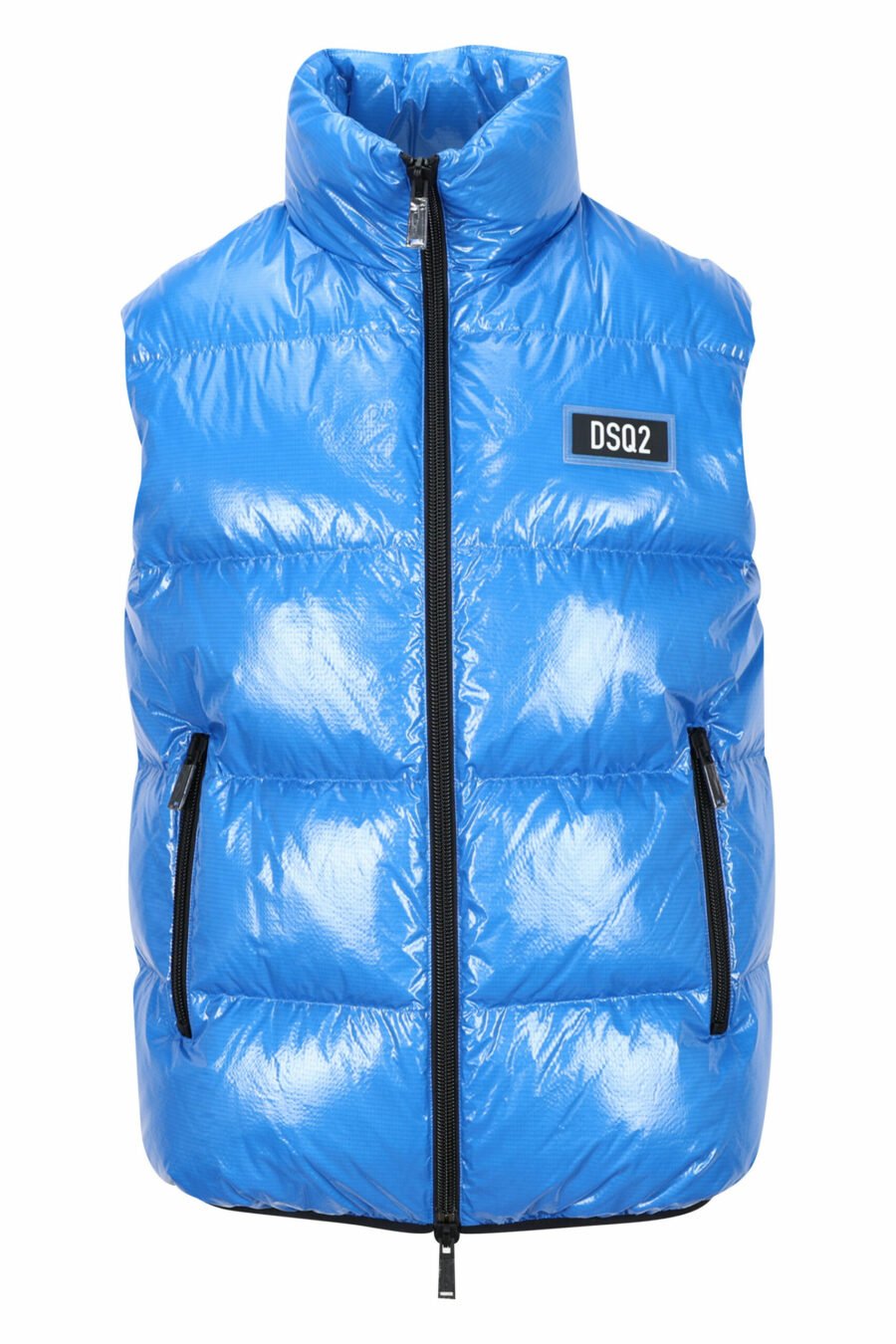 Bright blue puff gilet with mini-logo - 8054148016036 1 scaled