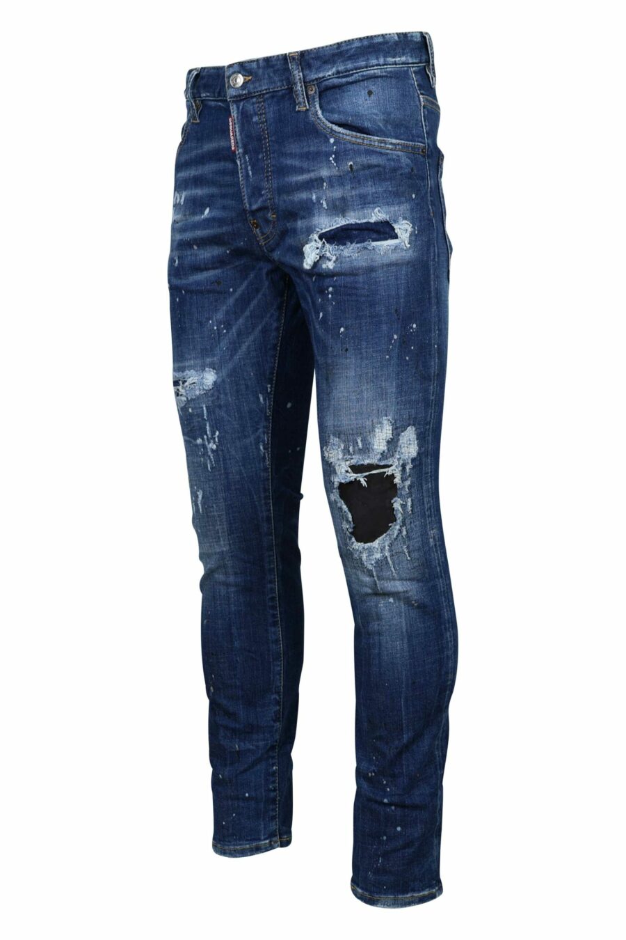 Blue "skater jean" jeans with rips and frayed - 8054148124687 1 1 scaled