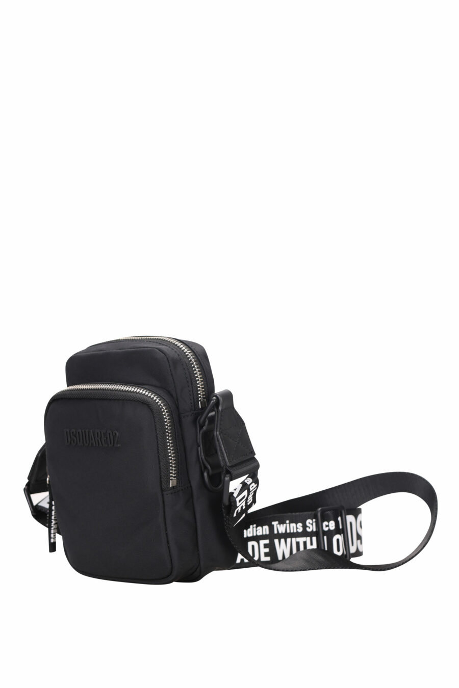 Schwarze Crossbody-Tasche mit Logo-Band - 8055777222362 1
