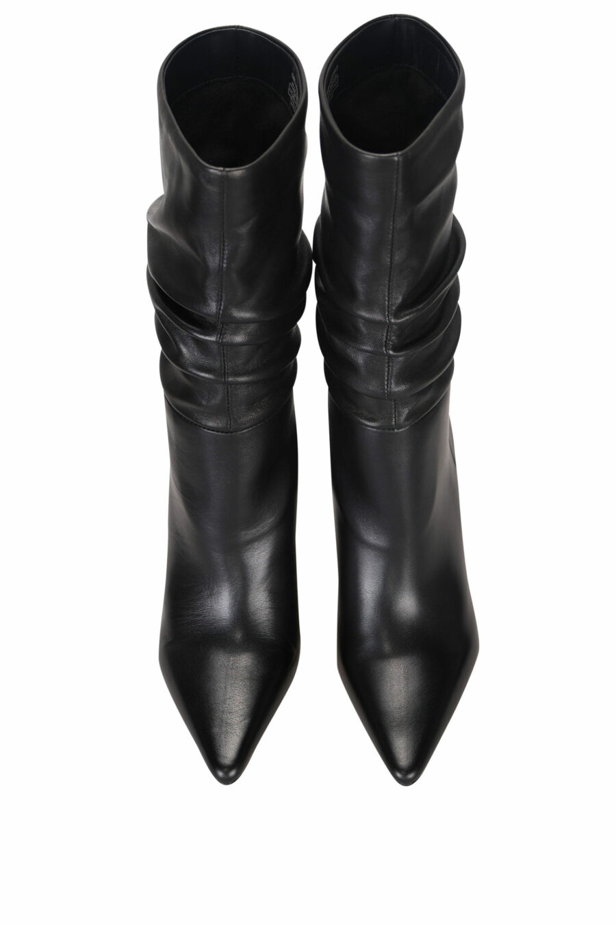 Black mix boots with heel and silver chain - 5059529313073 3 scaled