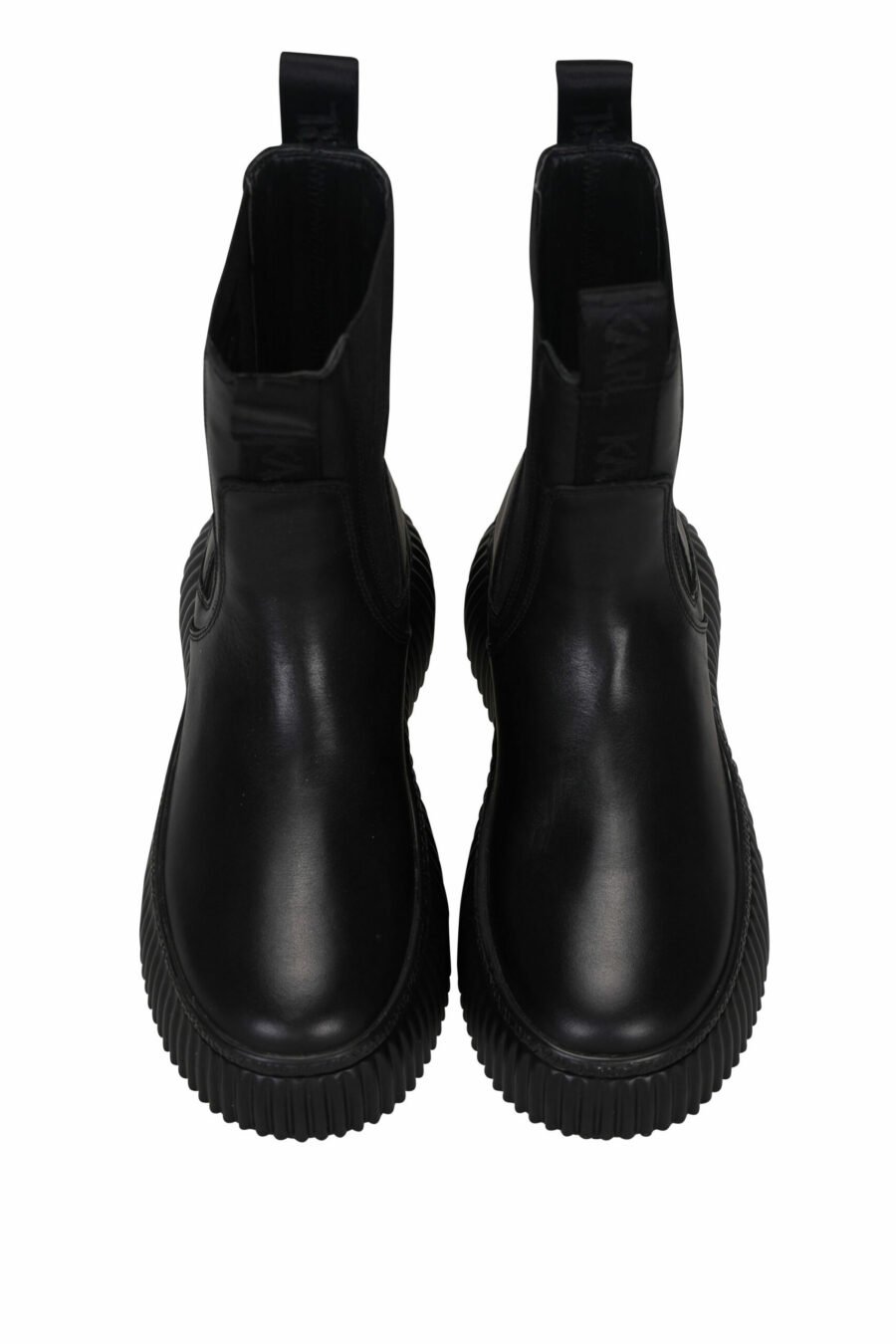 Black ankle boots with vertical logo and platform - 5059529315176 4 scaled