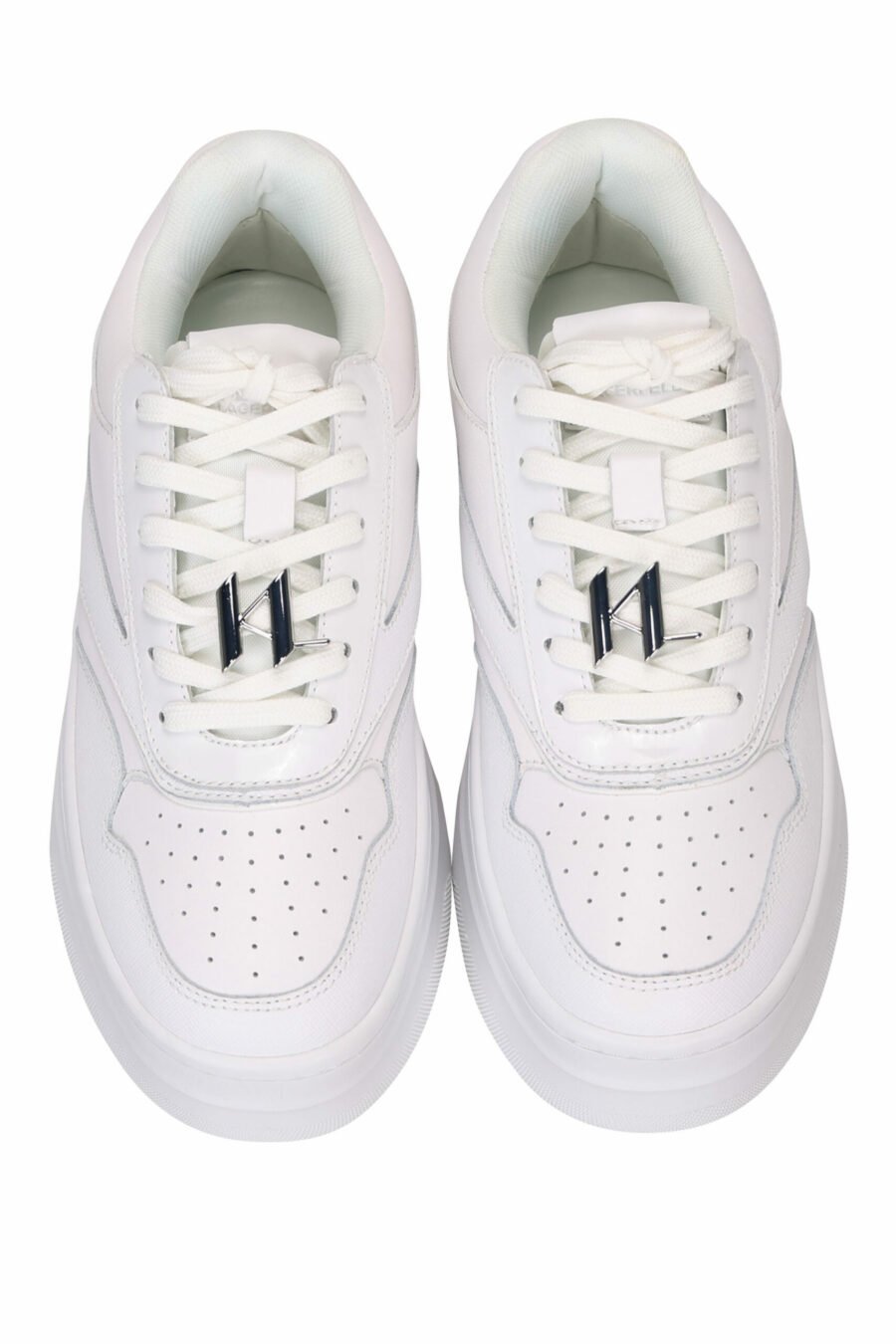 White trainers with logo and platform - 5059529319518 4 scaled