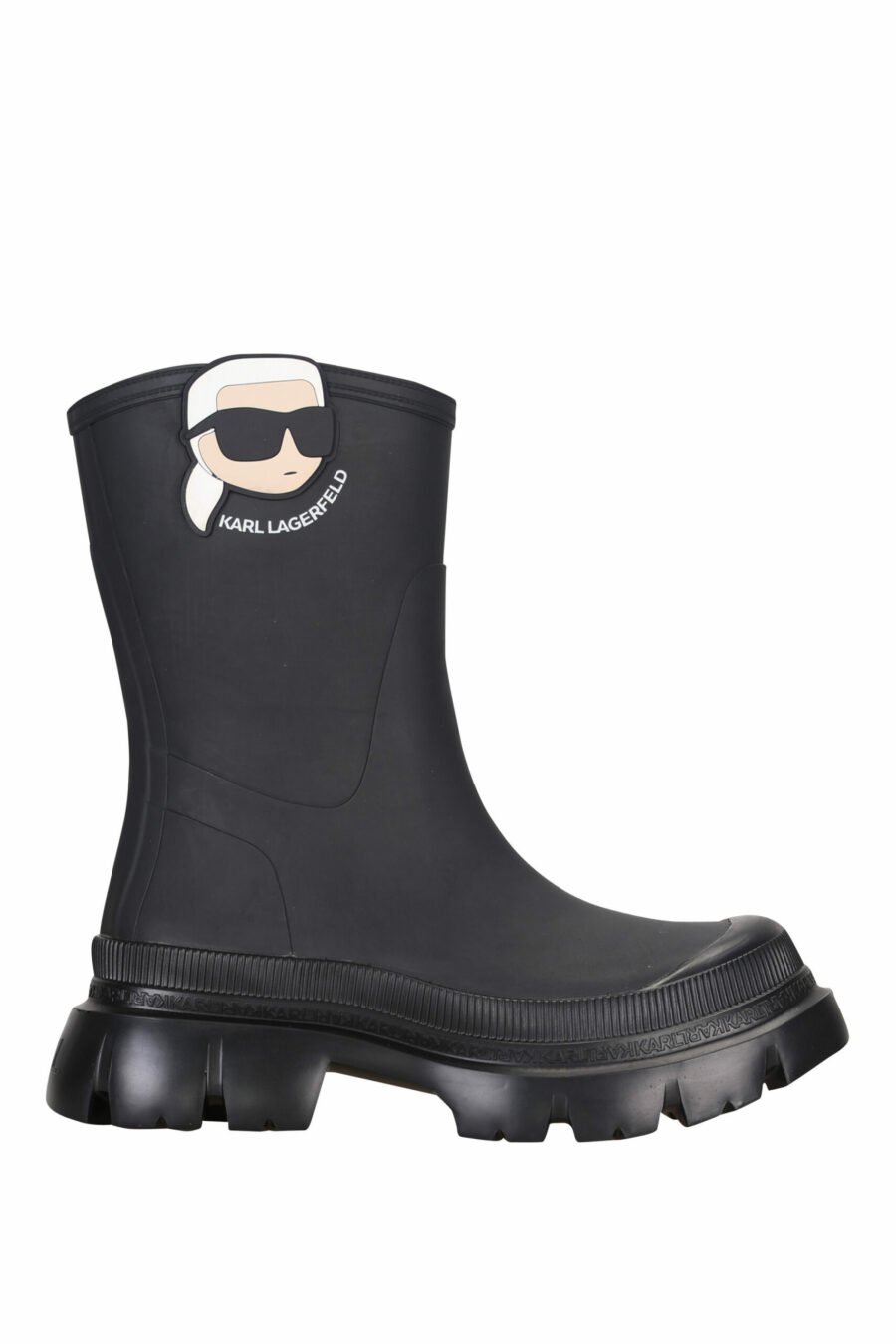 Black rubber boots with maxilogo "karl" - 5059529322037 scaled