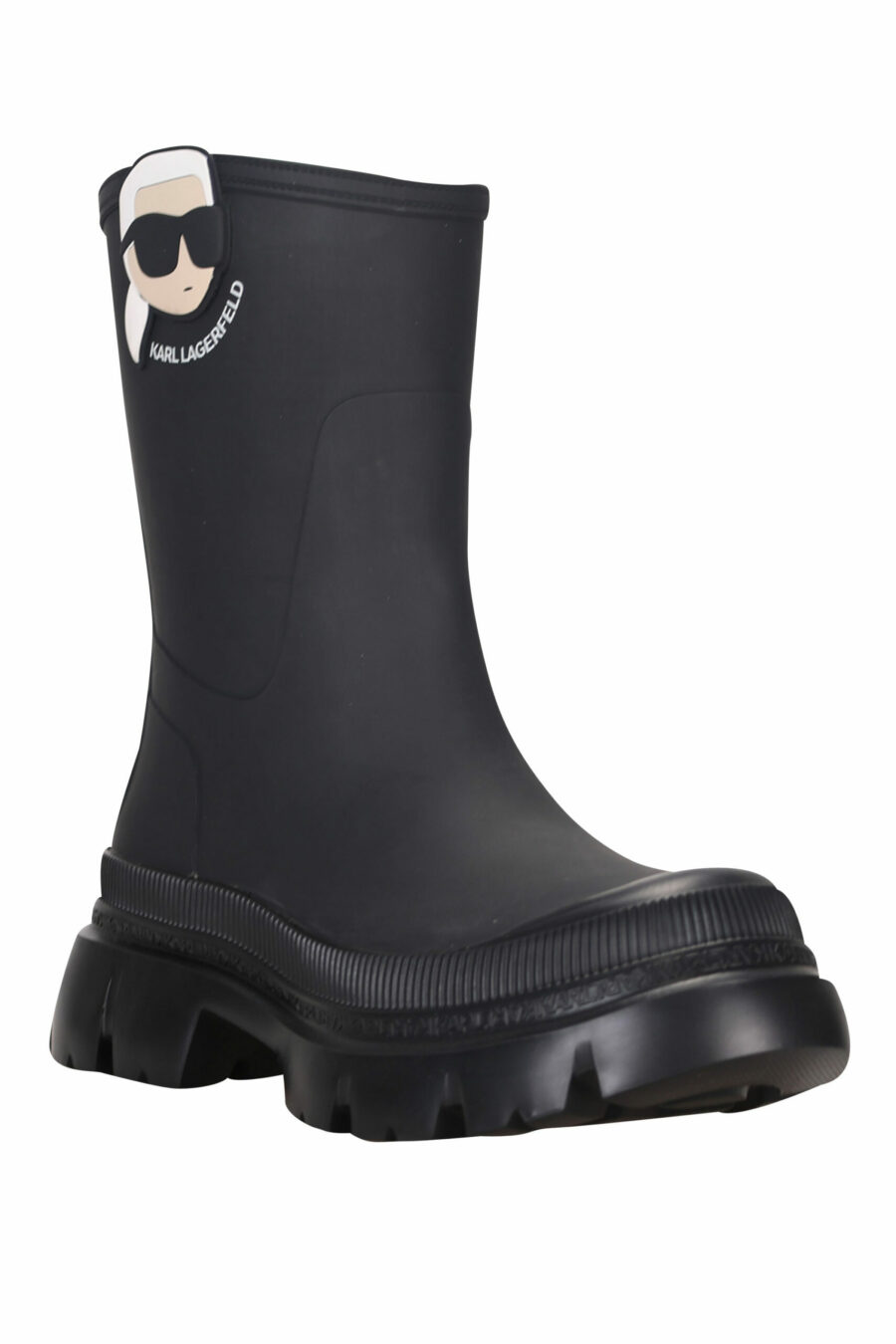 Black rubber boots with maxilogo "karl" - 5059529322037 1 scaled