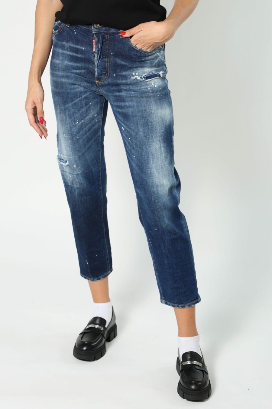 Blue "boston jean" jeans with rips - 8052865435499 502 scaled