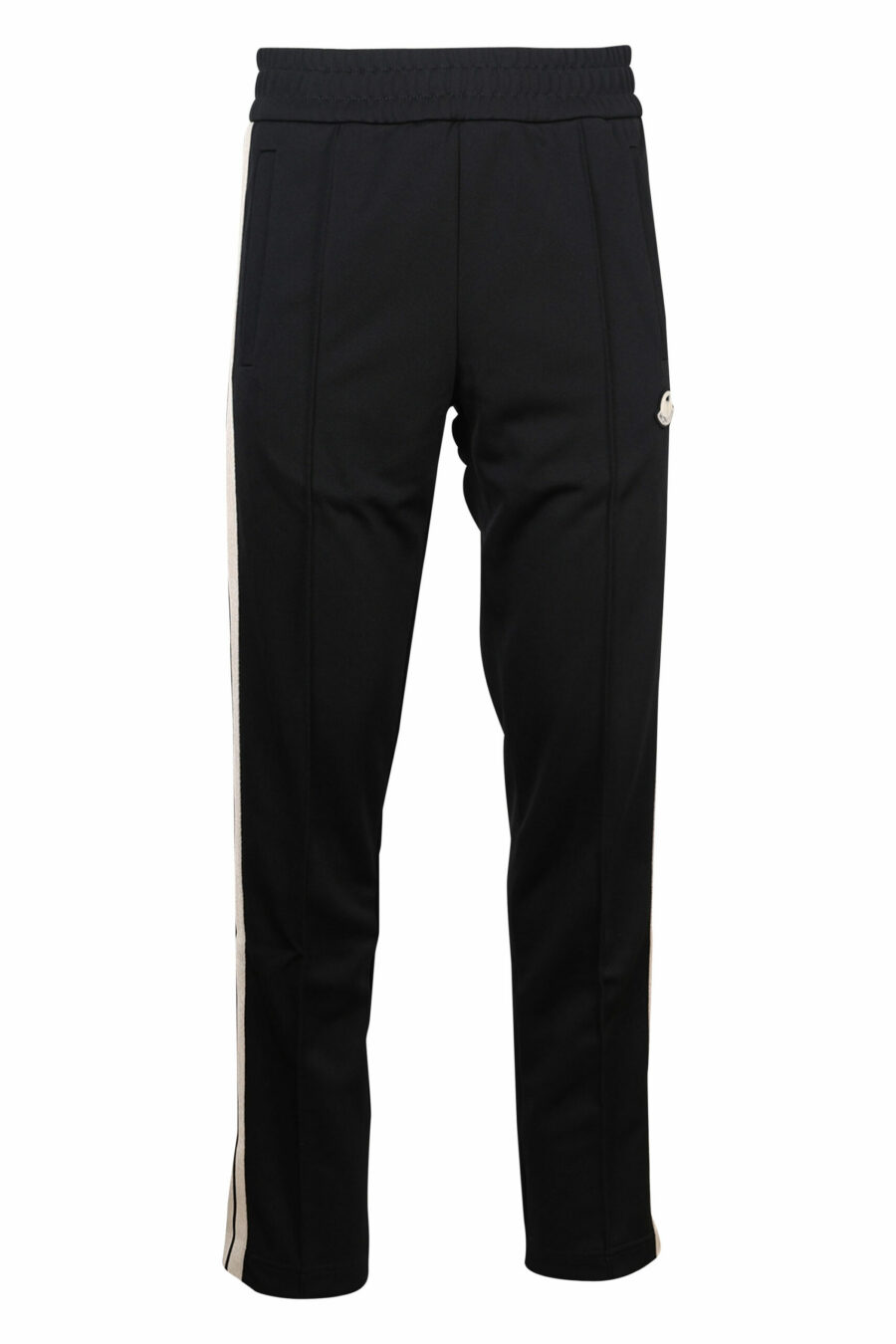 Pantalón de chándal negro con franjas blancas laterales - 8057151109214 scaled