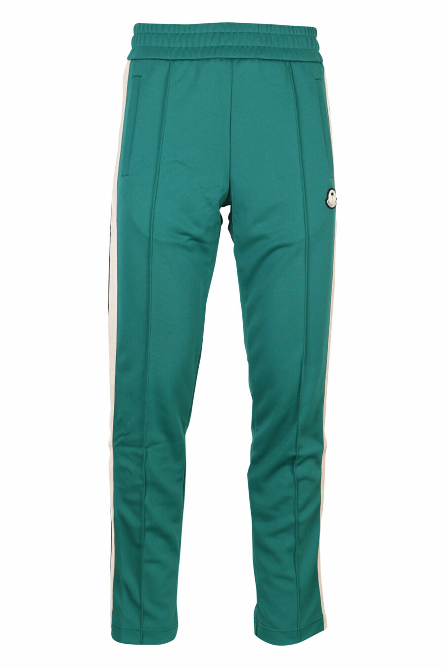Pantalón de chándal verde con franjas blancas laterales - 8057151109306 scaled