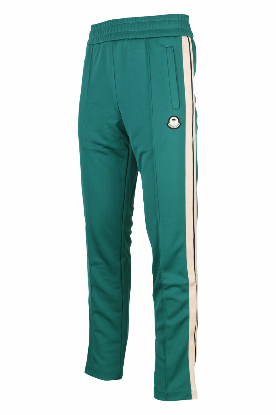 Pantalón de chándal verde con franjas blancas laterales - 8057151109306 1 scaled