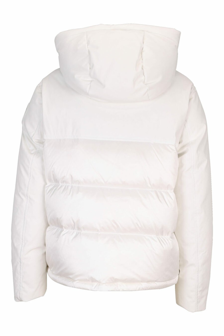 Veste blanche à capuche avec lignes droites et logo - 8058610610753 3 échelle