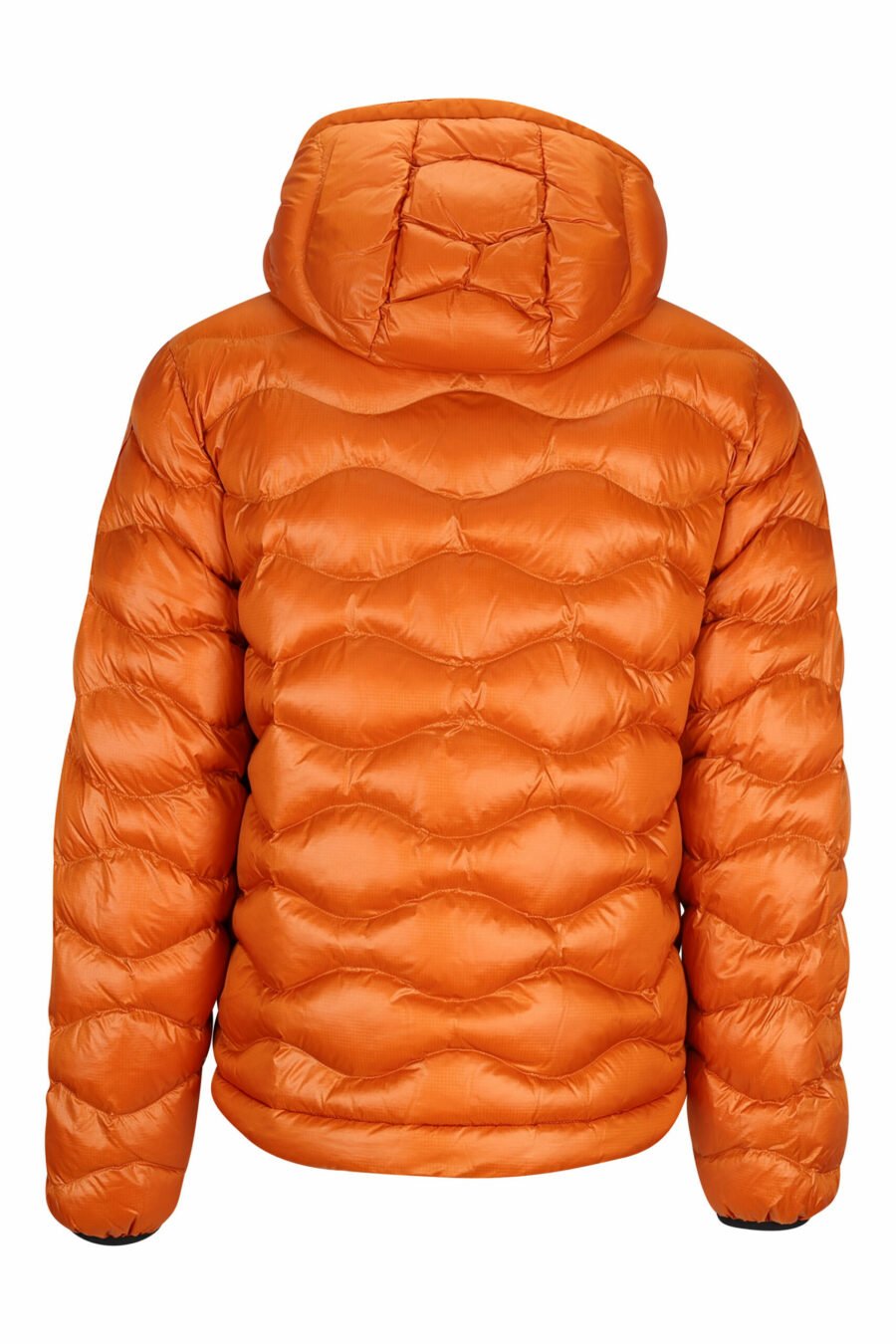 Veste à capuche orange avec lignes ondulées et doublure beige - 8058610697631 2 à l'échelle