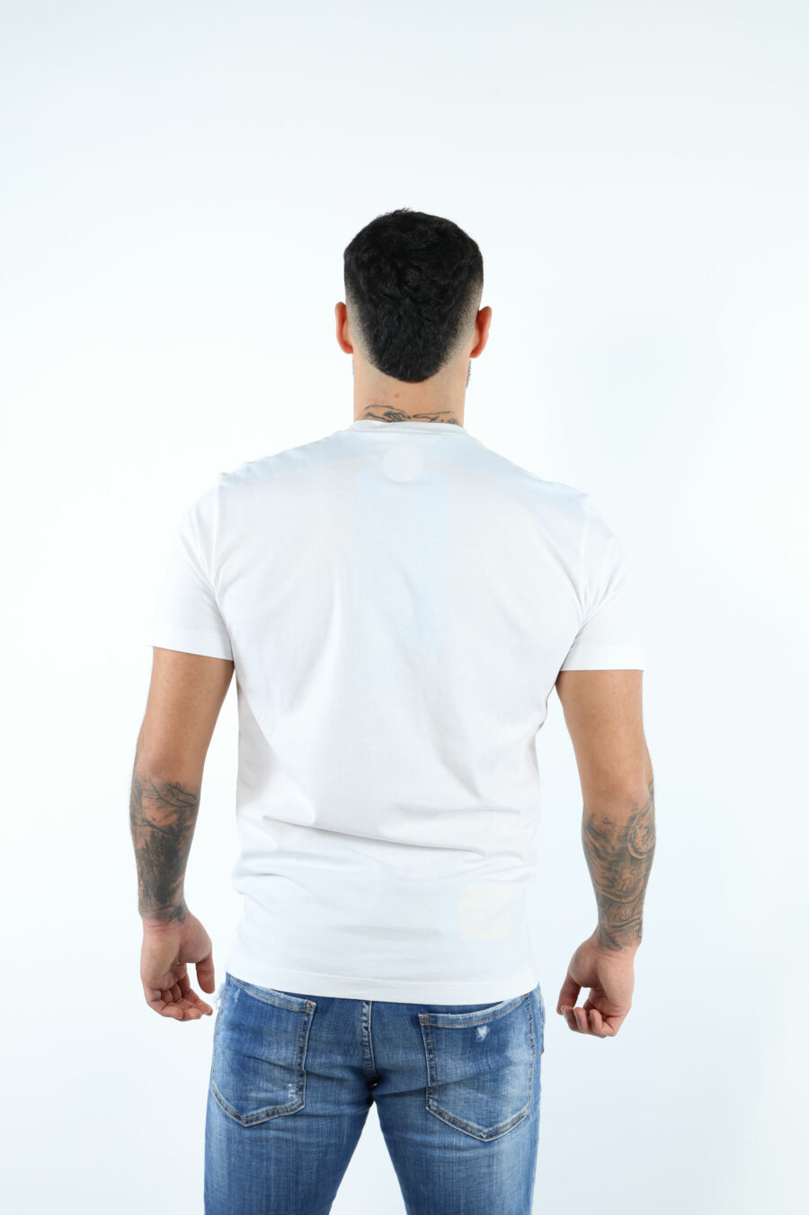 Camiseta blanca con minilogo "ceresio 9, milano" - 106606