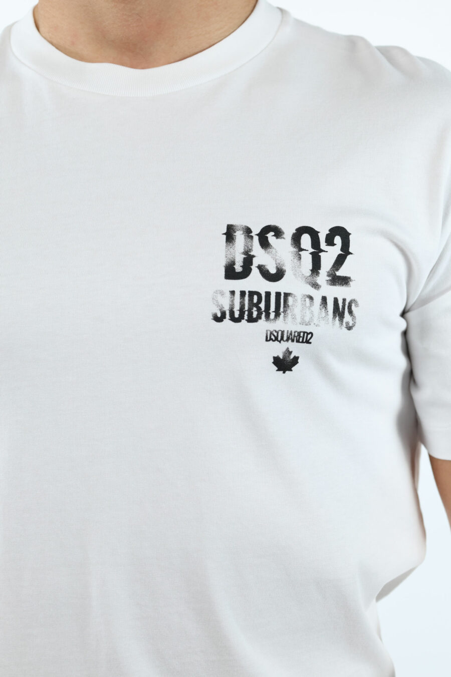 T-Shirt weiß mit Minilogo "suburbans" schwarz - 106624