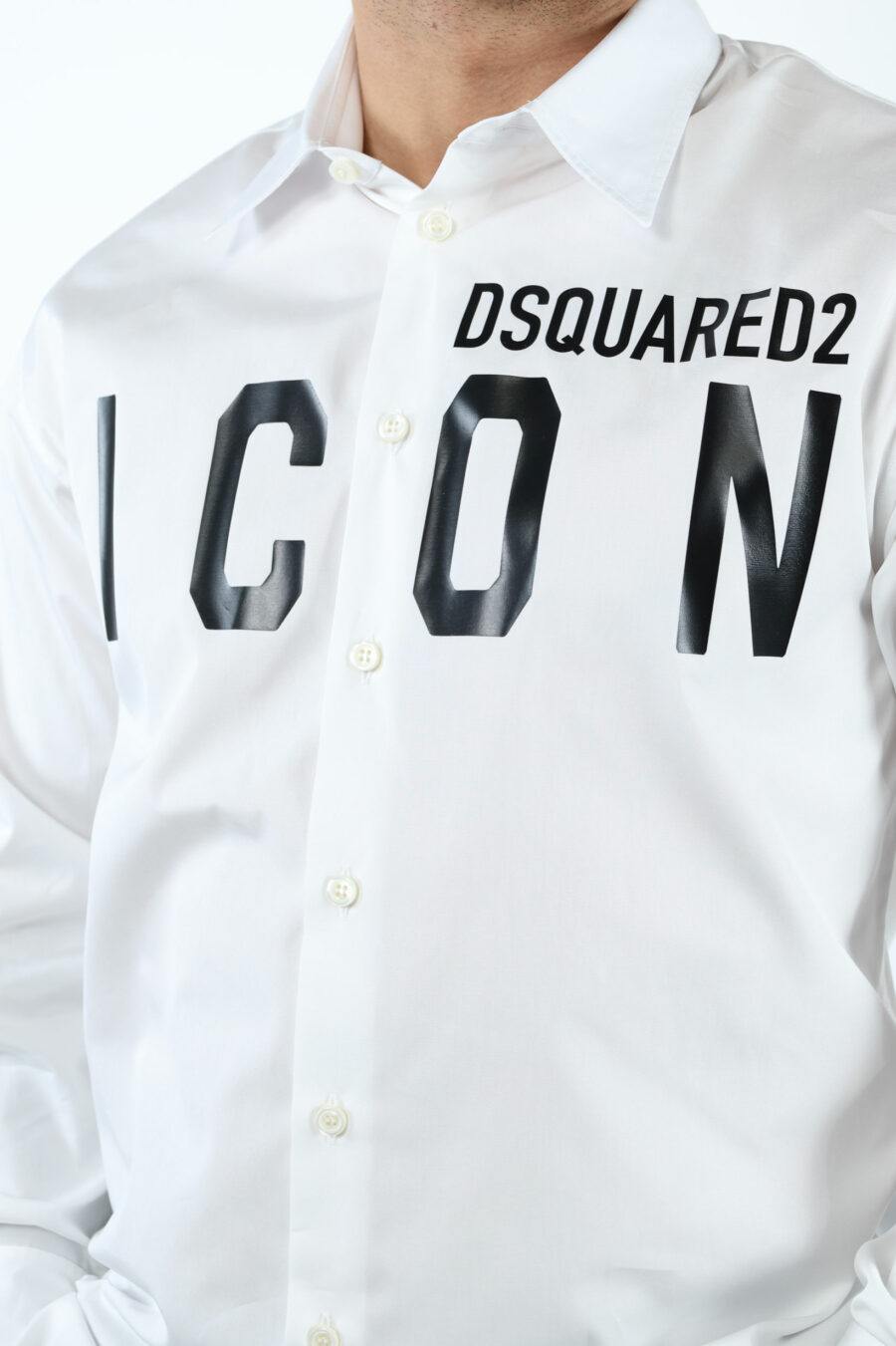 Camisa blanca con maxilogo "icon" - 107229