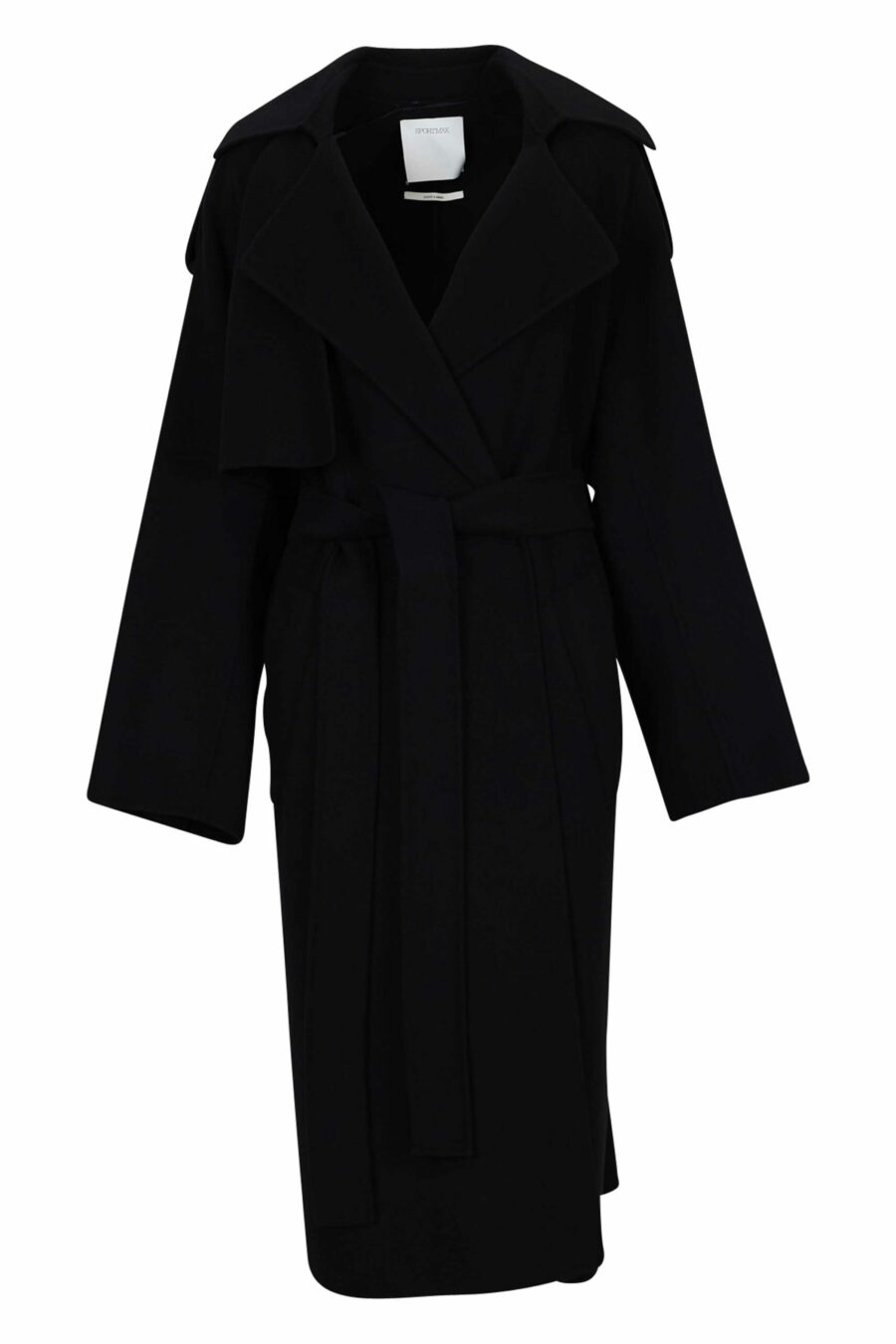 Abrigo negro largo de lana - 20110541060132 scaled