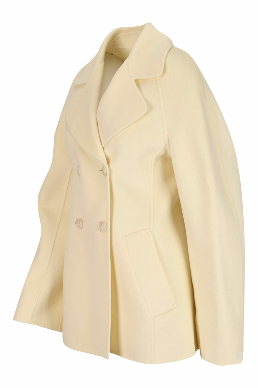 Manteau court de couleur vanille avec ceinture - 20810241060082 1 échelle
