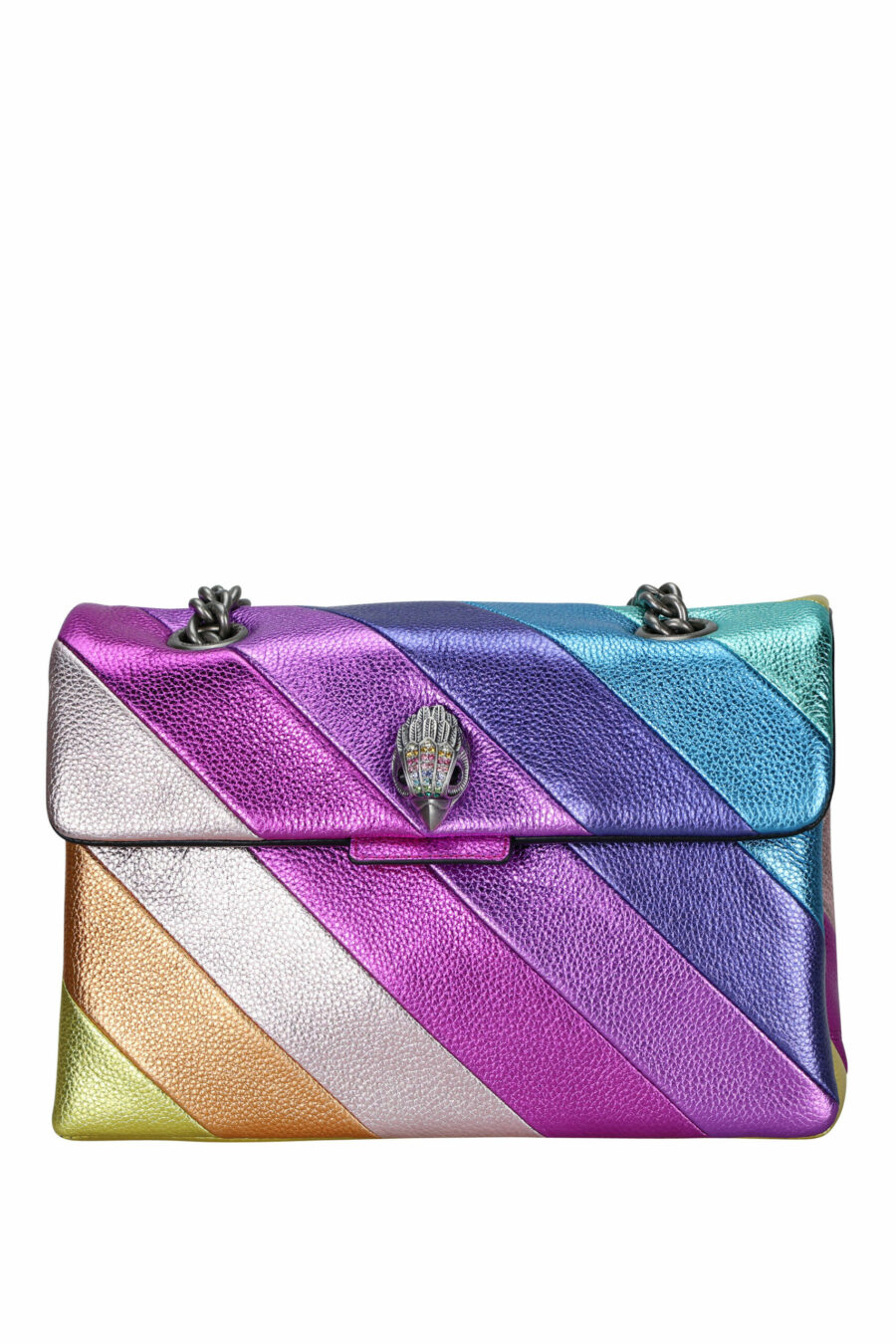 Multicoloured shoulder bag with eagle logo with coloured crystals - 5045062773566 scaled