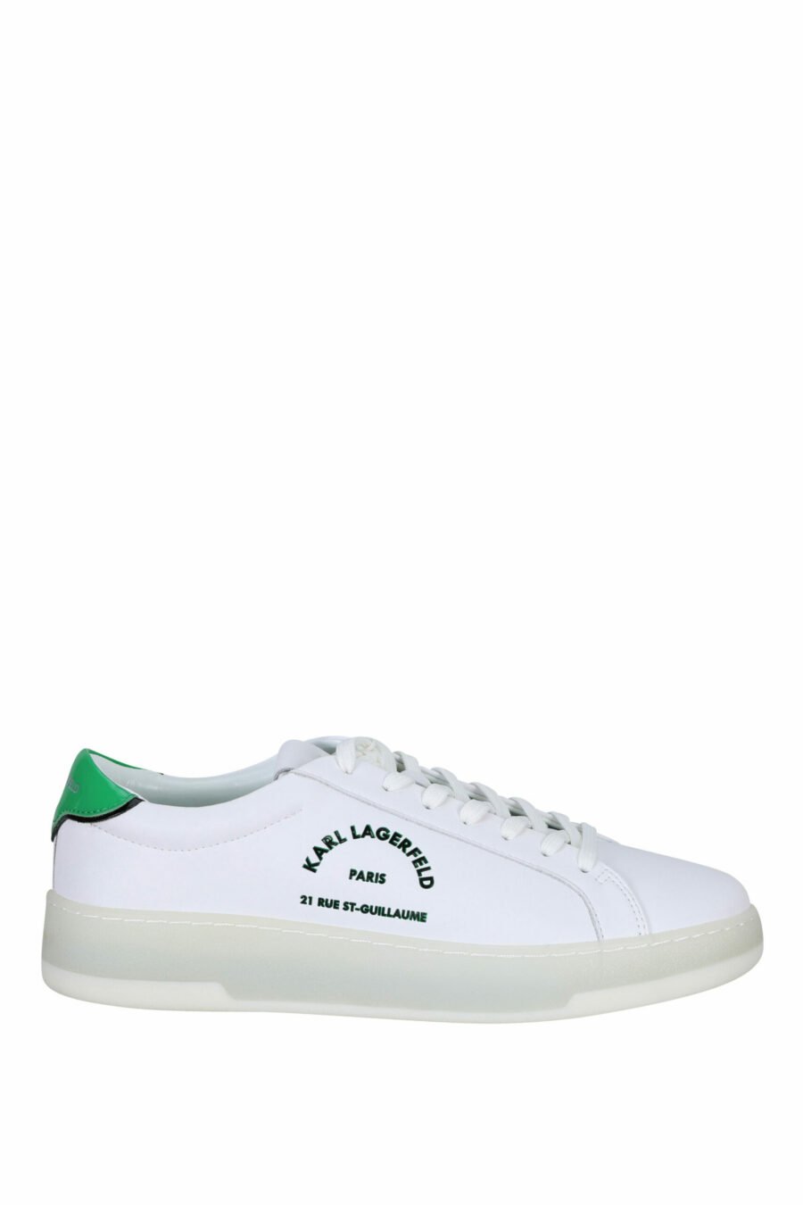 Baskets blanches avec détails verts et logo "st rue guillaume" - 5059529291289 scaled