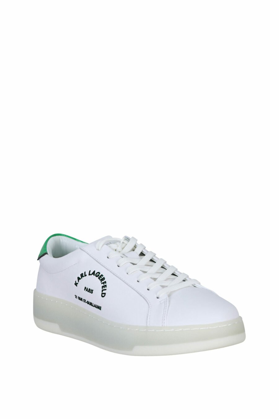 Baskets blanches avec détails verts et logo "st rue guillaume" - 5059529291289 1 scaled